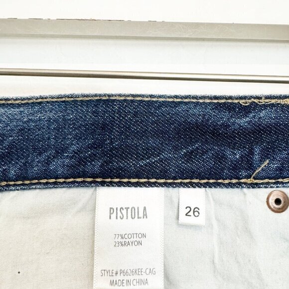 Pistola Denim Presley High Rise Vintage 90s Roller Straight Leg Jeans Size 26 - Picture 6 of 11